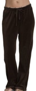 NYL New York Laundry Women's Pull on Velour Pant with Cougar Print Trim, Oak Brown, Medium Clothing