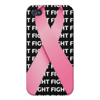 Fight Breast Cancer Awareness Ribbon Cover For iPhone 4