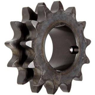 Martin Roller Chain Sprocket, Hardened Teeth, Taper Bushed, Type A Hub, Double Strand, 80 Chain Size, For 1615 Bushing, 1" Pitch, 13 Teeth, 1.625" Max Bore Dia., 4.657" OD, 1.71" Width