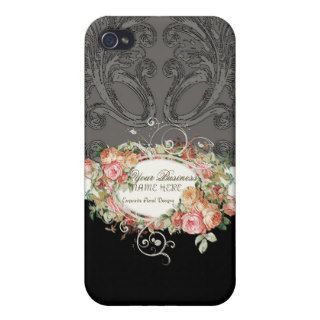 Vintage Antique Roses Floral Bouquet Modern Swirls iPhone 4/4S Cover