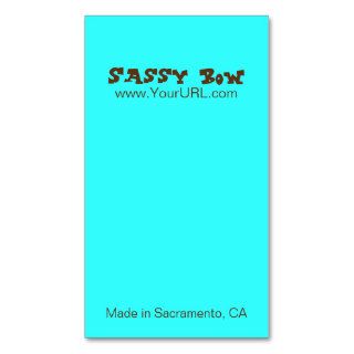 Sassy Bow Blue & Teal Bow Cards Business Card Templates