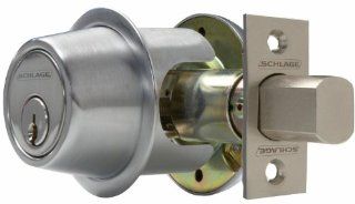 Schlage B562BD626 Satin Chrome Keyed Entry B500 Series Double Cylinder Grade 2 Deadbolt Less Small Format Interchangeable Core (Core Options Provided)   Door Dead Bolts  