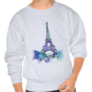 La tour Eiffel  color splash Pull Over Sweatshirt