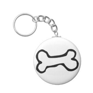 Cute Cartoon Dog Bone Keychain