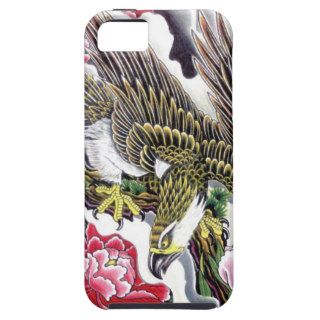 Eagle & Chrysanthemum tattoo design iPhone 5 Cases