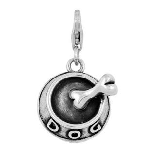 dog bowl with bone charm in sterling silver $ 45 00 add to bag send