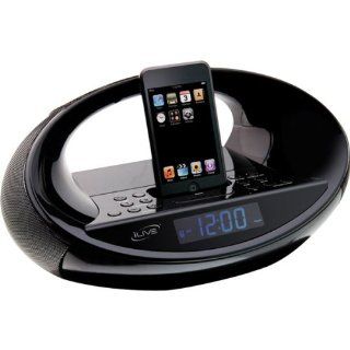 iLive iC638B Clock Radio with Docking Station for iPod (Black)   Players & Accessories