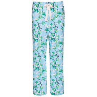 cherry blossom cotton pyjama trousers by nutmeg sleepwear