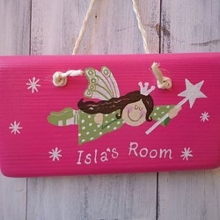 personalised fairy door sign by giddy kipper