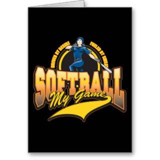 Softball My Game(Womens) Greeting Cards