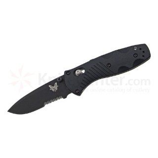Benchmade 585SBK Mini Barrage Knife with Half Serrated Black Blade  Hunting Fixed Blade Knives  Sports & Outdoors