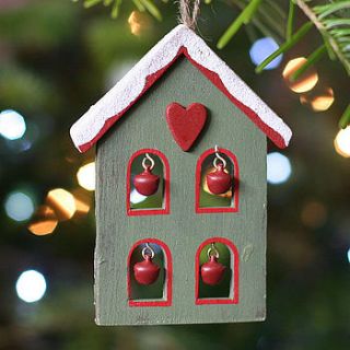christmas house with bells by pippins gift company