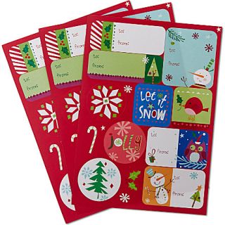 CHRISTMAS   Christmas sticker labels