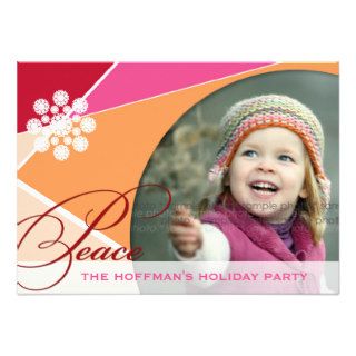 Christmas Modern Criss Cross Holiday Party Photo Announcements