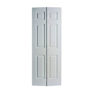 ReliaBilt 6 Panel Hollow Core Textured Molded Composite Bifold Closet Door (Common 80.75 in x 24 in; Actual 79 in x 23.5 in)