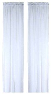 Ricardo Oyster Bay Sheer Voile Curtain Panel, 63 Inch Long, White   Window Treatment Panels