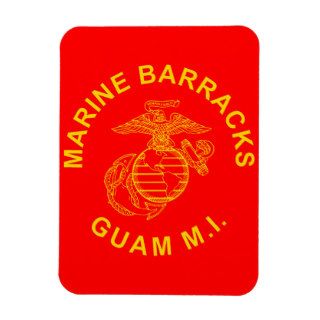 Marine Barracks Guam Logo Flexible Magnets
