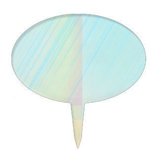 Pretty Pastels   Pale Colored Abstract Cake Topper