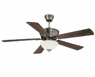 Savoy House 52P 646 5RV 187 St. Simons 52 Inch Ceiling Fan, Brushed Pewter Finish with Reversible Walnut/Teak Blades and White Scavo Light Kit    