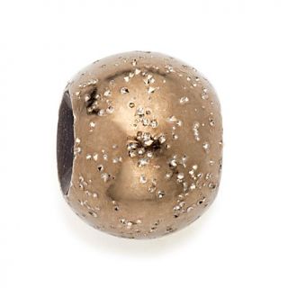 Sterling Silver Chocolate Brown Stardust Stopper Bead Charm