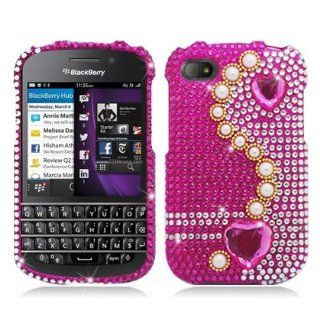 Aimo BBQ10PCLDI636 Dazzling Diamond Bling Case for BlackBerry Q10   Retail Packaging   Pearl Pink Cell Phones & Accessories