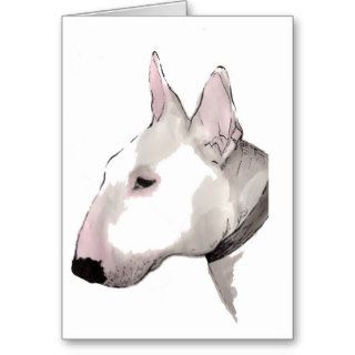 english bull terrier card portrait