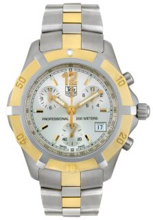 Tag Heuer CN1151.BD0347  Watches,Mens 2000 Exclusive 18k Yellow Gold and SS Chronograph, Luxury Tag Heuer Quartz Watches