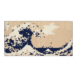 The Great Wave off Kanagawa 8 Bit Pixel Art Vinyl Binder