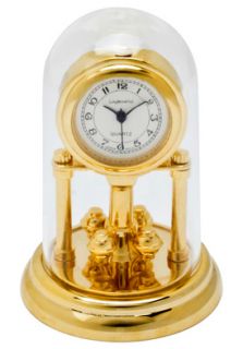 Lindenwold 81361 CLOK  Watches,White Dial Gold Tone Stainless Steel Desk Clock, Casual Lindenwold Quartz Watches