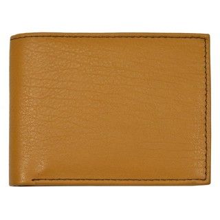 Men's Tan Leather Bi fold Wallet YL Men's Wallets