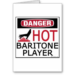 Hot Baritone Player Greeting Cards