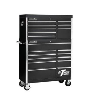 Extreme Tools 41 Combo Tool Chest and Roller Cabinet in Black