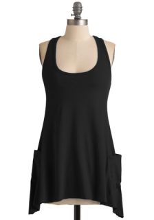 Trapeze y Going Tank in Black  Mod Retro Vintage Short Sleeve Shirts
