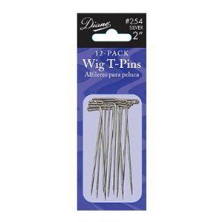 Diane Wig T pins * 2" Long * Silver * Package Of 12  Hair Pins  Beauty