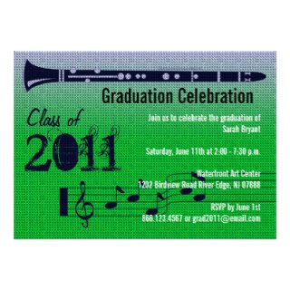 Graduation Party Invitation Music Flute 2