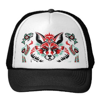 Pacific North Coastal Native American Indian Fox Trucker Hat