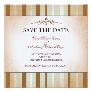Classic antique green save the date custom invitations