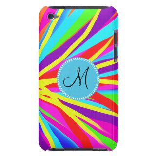 Custom Monogram Vivid Color Paint Brush Strokes iPod Touch Case Mate Case