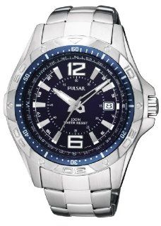 Pulsar Dark Blue Dial Stainless Steel Mens Watch PXH659 Pulsar Watches
