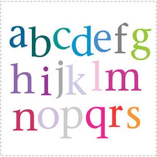 personalised letter stickers bespoke colours by kidscapes wall stickers