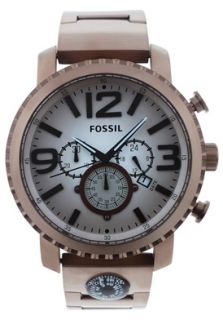 Fossil JR1302  Watches,Mens Gage White Dial Brown Ion Plated Stainless Steel, Chronograph Fossil Quartz Watches