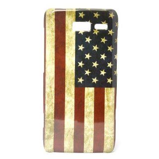 Wall Retro USA Flag Design Hard Skin Case Cover for Motorola Droid RAZR i XT890 / M XT907 Cell Phones & Accessories