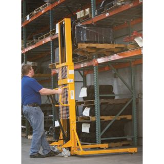  Manual Pallet Stacker with Fixed Legs — 2200-Lb. Capacity, 98 3/8in. Max Lift  Pallet Stackers