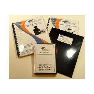 CONTRACTORS LICENSE KIT D63   CONSTRUCTION CLEAN UP for California w/LAW & BUSINESS and Practice Exam Software, (KIT INCLUDES; Instructors on CDs, Study Manuals, Practice Exam Software, Licensing Checklist, State Application Documents, Live Customer Su
