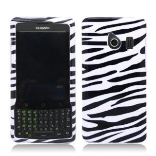 Aimo HWM660PCIM005 Durable Hard Snap On Case for Huawei Ascend Q M660   1 Pack   Retail Packaging   Zebra Cell Phones & Accessories