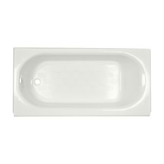 American Standard Princeton 60 in L x 30 in W x 14 in H White Porcelain Enameled Steel Rectangular Skirted Bathtub with Left Hand Drain