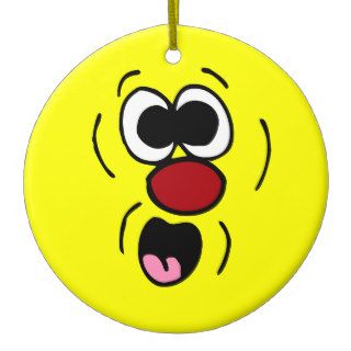 Excited Smiley Face Grumpey Ornaments