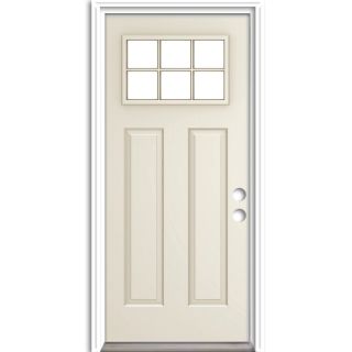 ReliaBilt 6 Lite Prehung Inswing Steel Entry Door (Common 36 in x 80 in; Actual 37 in x 81 in)
