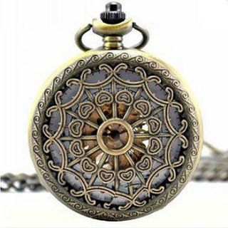 intricate heart mechanical pocket watch by sugar + style