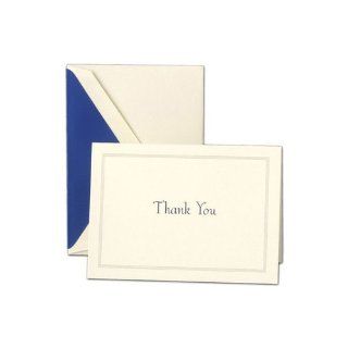 Crane & Co. Regent Blue Triple Hairline Thank You Notes (CT1701)  Blank Note Cards 